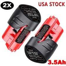 2Pack 3.5Ah Replace MILWAUKEE Fit M12 48-11-2430 12Volt NEW Lithium-Ion Battery