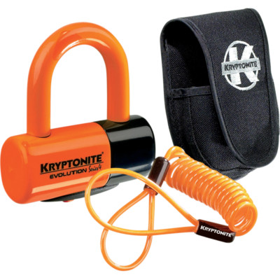 Kryptonite Evolution 4 14MM Orange Disc Lock Premium Pack