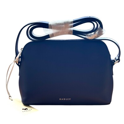 RADLEY Handtasche blau Leder kleine Tasche Zip Top Crossbody - Bow Street - UVP 179£