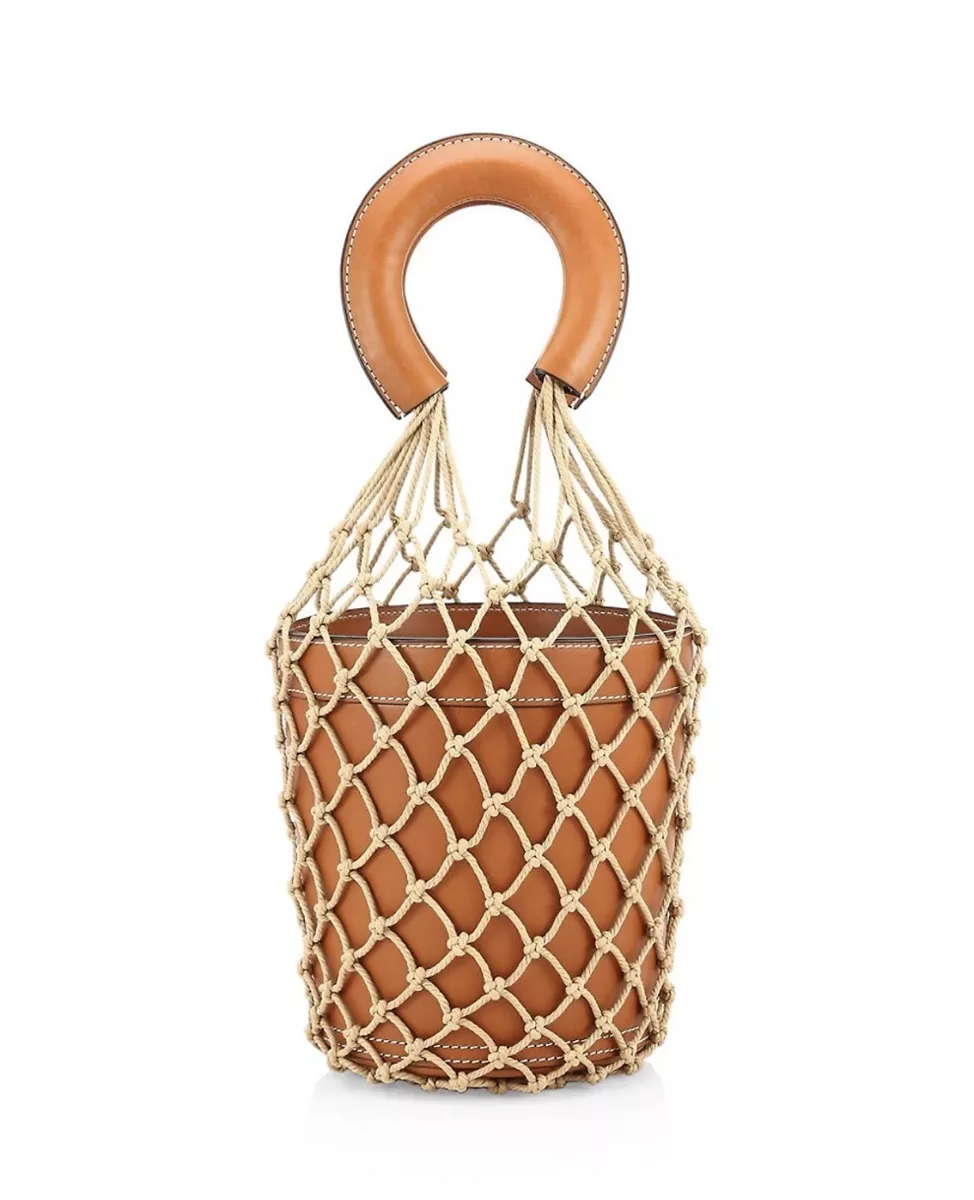 STAUD Moreau Leather Bucket Bag NEW