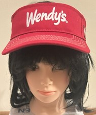 Wendy's Employee Red Visor Cap Dave Thomas Foundation for Adoption