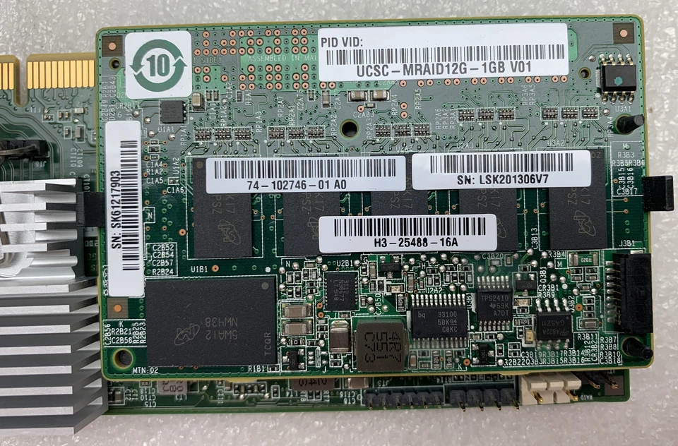 Cisco UCSC-MRAID12G-1GB V02 PCI-E 12Gbps Modular SAS RAID Card w/ Battery - Image 3 of 4