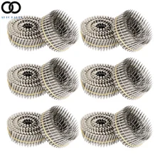 3600Pcs Stainless Steel Siding Nails 15 Degree Wire Coil 1-1/2" ×.09" Ring Shank