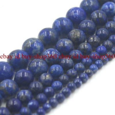10mm Natural Blue Lapis Lazuli Round Loose Beads - 15 Strands AA Quality Gemstone Beads For Jewelry Making