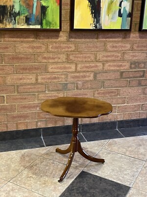 【良品】The Bombay Company ヴィンテージ サイドテーブル Vintage BOMBAY Company Wooden Pedestal Clover Side Table w