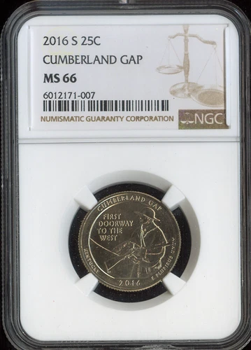 2016-S Cumberland Gap Quarter NGC MS66 Quality