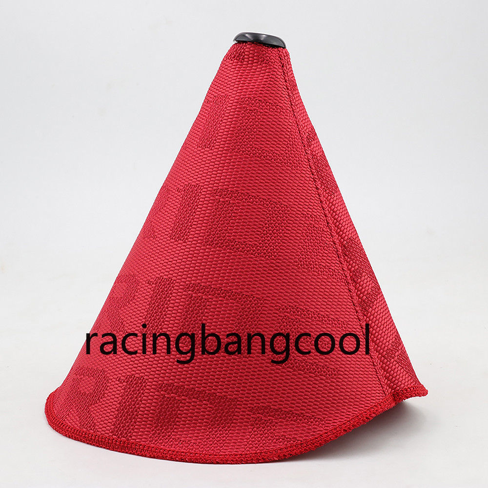 Racing Bride Red Hyper Fabric Shift Boot Shift Knob Cover for Subaru