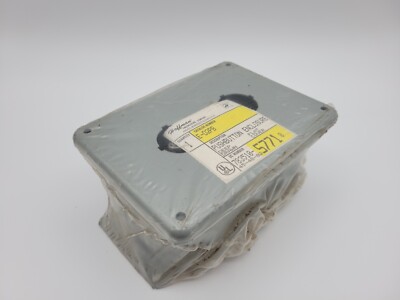 Hoffman E-D2PB Pushbutton Enclosure Steel 2-Hole Deep Drawn Flat Cover - Gray