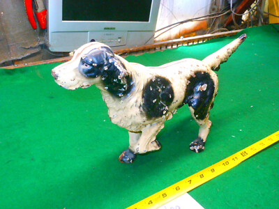 Antique Cast Iron  Setter Retriever Pointer Hunting Dog Doorstop Statue Hubley
