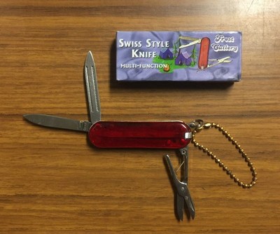 FROST CUTLERY MULTI-FUNCTION SWISS STYLE Keychain Knife  2 1/4'' CLOSED 