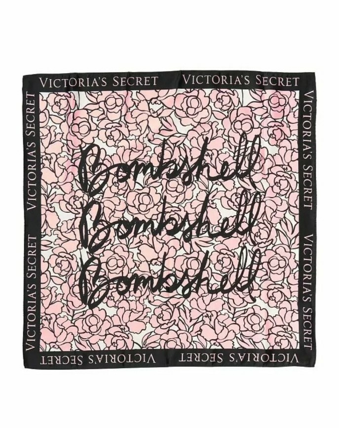 VS BOMBSHELL BUFANDA FLORAL Victoria's Secret 25" x 25" 100% Poliéster