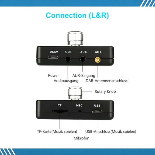 2.8" DAB+ Autoradio Adapter Bluetooth USB AUX Wireless FM Transmitter EmpfäNger - Bild 4 von 12