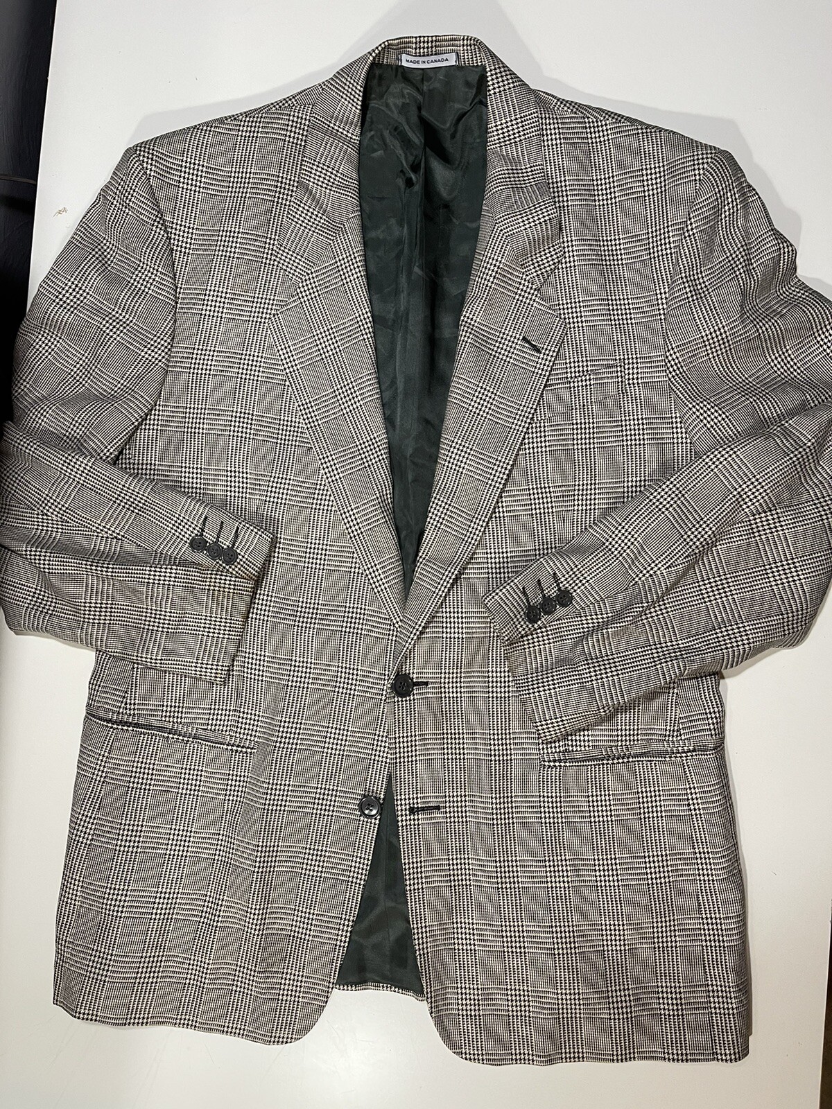 Blazer giacca tuta vintage Sì Saint Laurent taglia 42 nero bianco YSL