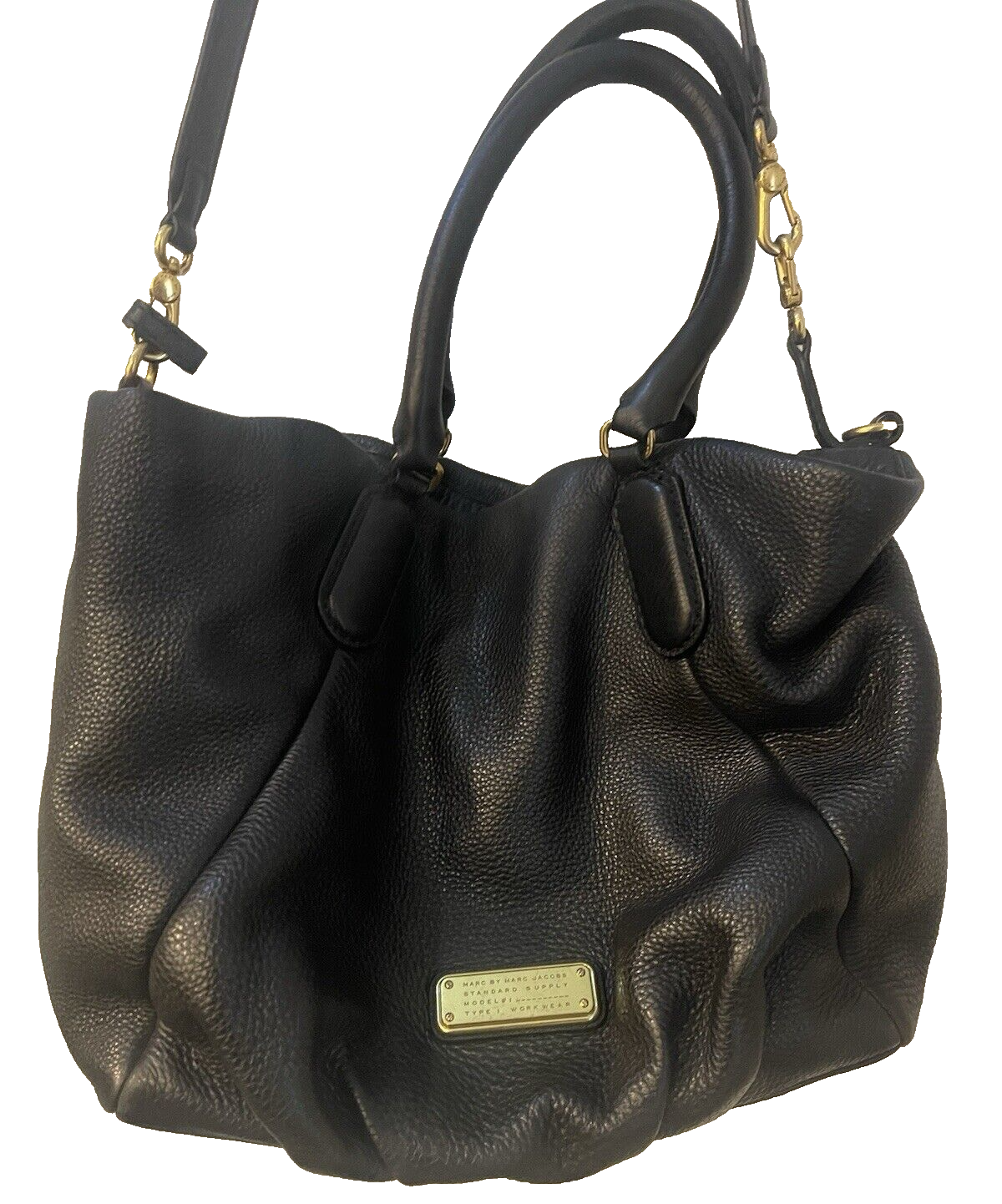 MARC BY MARC JACOBS CLASSIC Q FRAN SATCHEL TOTE SHOULDER BAG IN BLACK