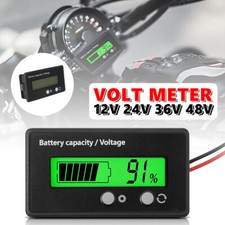 Voltmetro Capacità Batteria Tensione Display LCD Volt Monitor 12V 24V 36V 48V