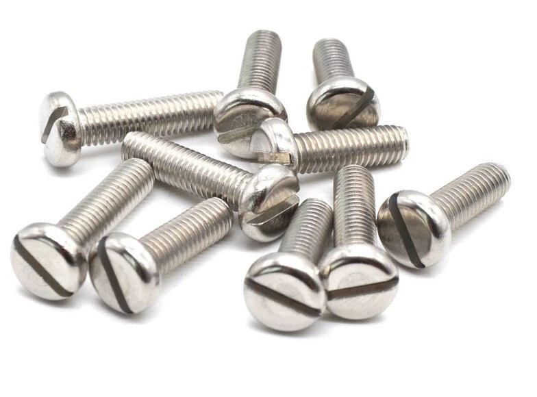 HIGHLAND FASTENERS LTD M2.5 A4 Marine Grade Stainless Steel Slotted Pan Head Machine Screw Slot Bolts