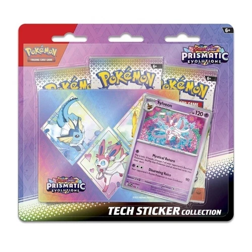 Pokemon Prismatic Evolutions Tech Sticker Collection (Random Artwork) New Sealed