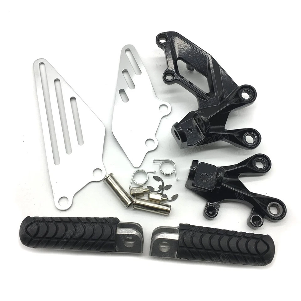 New Black Front Foot Pegs Bracket Fit for Kawasaki Ninja ZX14 ZX14R 2006-2018 17 - Imagem 2 de 4