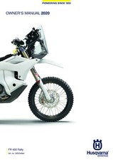 Husqvarna Owners Manual Book Guide 2020 FR 450 Rally