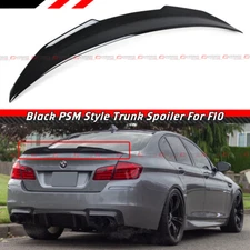 FOR 11-16 BMW F10 528i 535i 535d 550i M5 PSM Style Glossy Blk Trunk Spoiler Wing