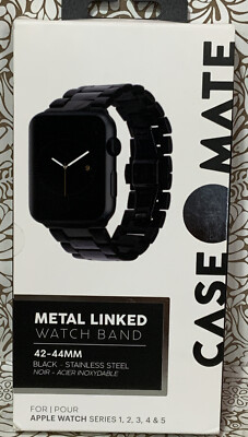   Case-Mate Metal Linked Watch Band - 42-44MM Back Stainless Steel