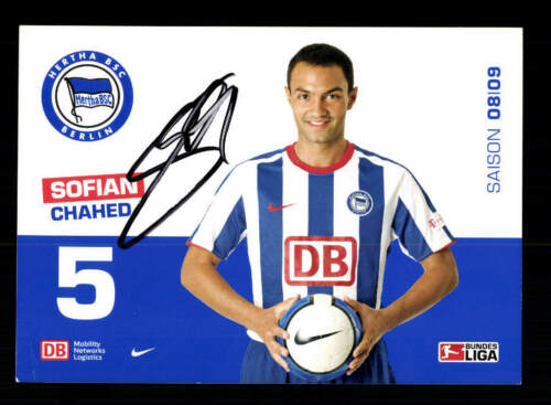 Sofian Chahed Autogrammkarte Hertha BSC Berlin 2008-09 Original Signiert - Bild 1 von 2