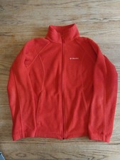 Columbia Benton Springs Full Zip Fleece Jacket Red Womens Sz Medium