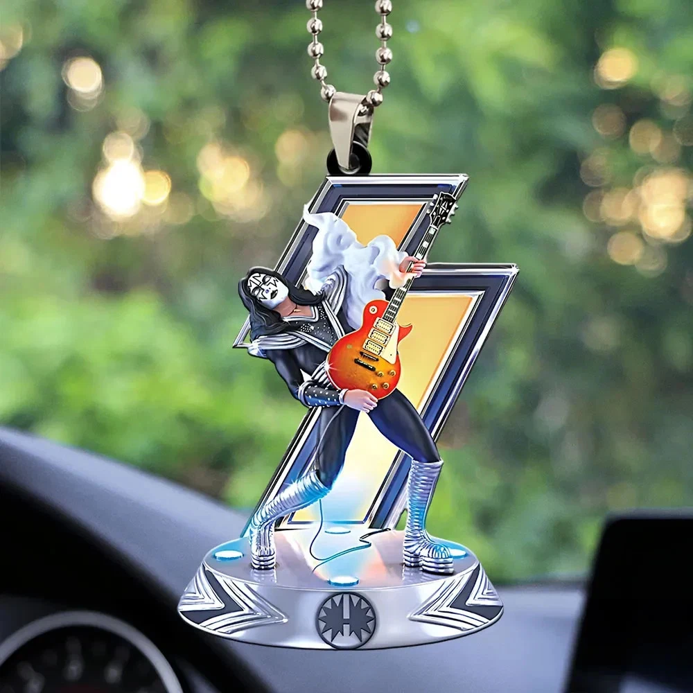 Ace Frehley 2D Flat  Acrylic Car Ornament or Christmas Hanging tree