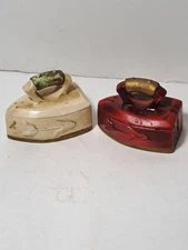 Vintage Artmark Japan Ceramic Iron Salt & Pepper Shakers
