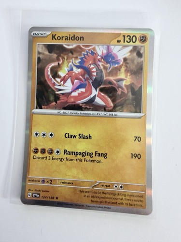 Koraidon 124/198 Holo Rare - Scarlet & Violet Base Set 2023 - Pokemon TCG