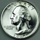 *1947 S WASHINGTON QUARTER* *GEM BU+++* NR #S1217