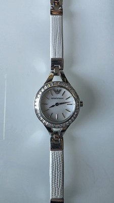 Emporio Armani AR7353 Damen Armbanduhr Quarz Analog Edelstahl 50m Weiß