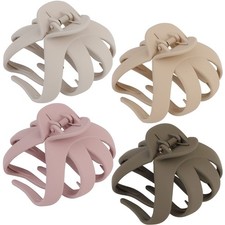 4 Pcs Hair Claw Clips for Women Acrylic Large Octopus Clip Non-slip Big Spide...