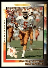 1992 Wild Card Courtney Hawkins Rookie Tampa Bay Buccaneers #346. rookie card picture
