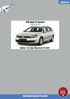 PDF VW Golf 6 Variant (09-13) Reparaturanleitung Motor 1,6 L Benziner 75Kw