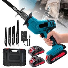 21V Reciprocating Saw Cordless Hand Saw Electric Wood Metal Cutter +2 Battery UK