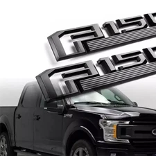 2PC Fender Side Emblem For F-150 XLT Emblem Matte Black 2015-2020 Truck Badge US