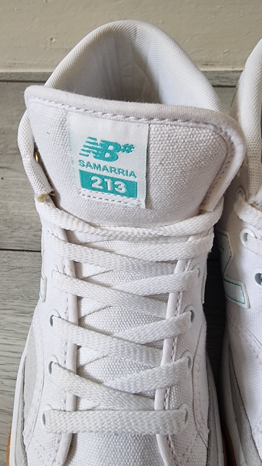 New Balance Numeric 213 Samarria Brevard Trainers UK 6.5 White Teal Gum image 7