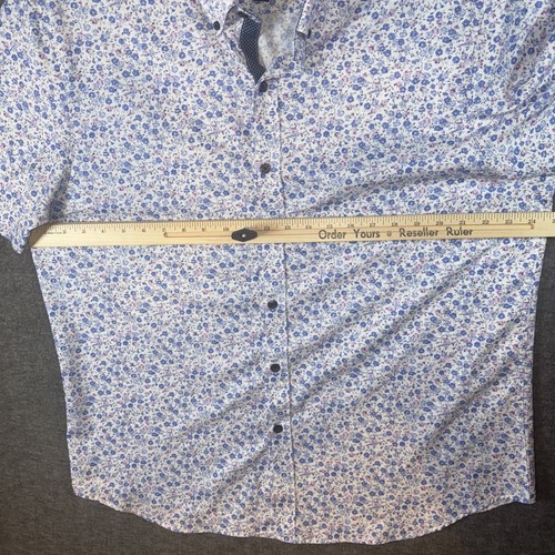 Jos A Bank Shirt Men Traveler Short Sleeve Button Down Performance Floral Sz XL - Picture 7 of 9