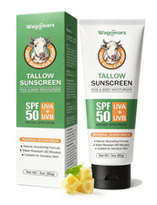 Beef Tallow Sunscreen SPF 50 Natural Mineral Sunblock with Zinc Oxide 3oz Reef