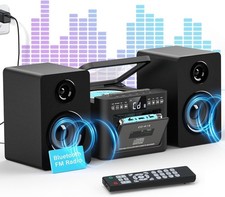 Stereo System for Home with Boombox CD and Cassette Player Combo, 40W Home St...