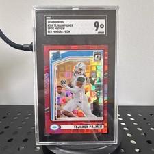 Panini 2024 Donruss Tejhaun Palmer #384 Optic Preview Red Pandora Prizm SGC 9 A…