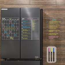 JJPRO Non-Magnetic Dry Erase Calendar for Fridge-Reusable 14.5"x11.5"