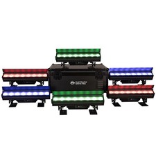 American DJ ADJ ElectraPix Bar 8 Pak 6 DMX RGBAL UV Bar Lights w/ Flight Case