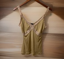 Y2K Coquette Satin Babydoll Cami Top Womens Sz Medium FairyCore Baddie Lingerie