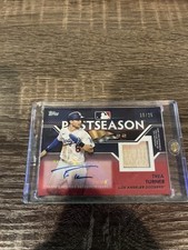 2023 Trea Turner Postseason Performance Bat Relic RED Auto /25 Phillies Dodgers