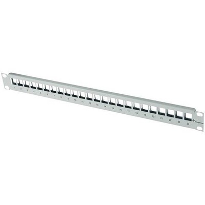 Telegärtner 100021496 24-Port Network Patchpanel 483mm (19) CAT 6A 1U Grey