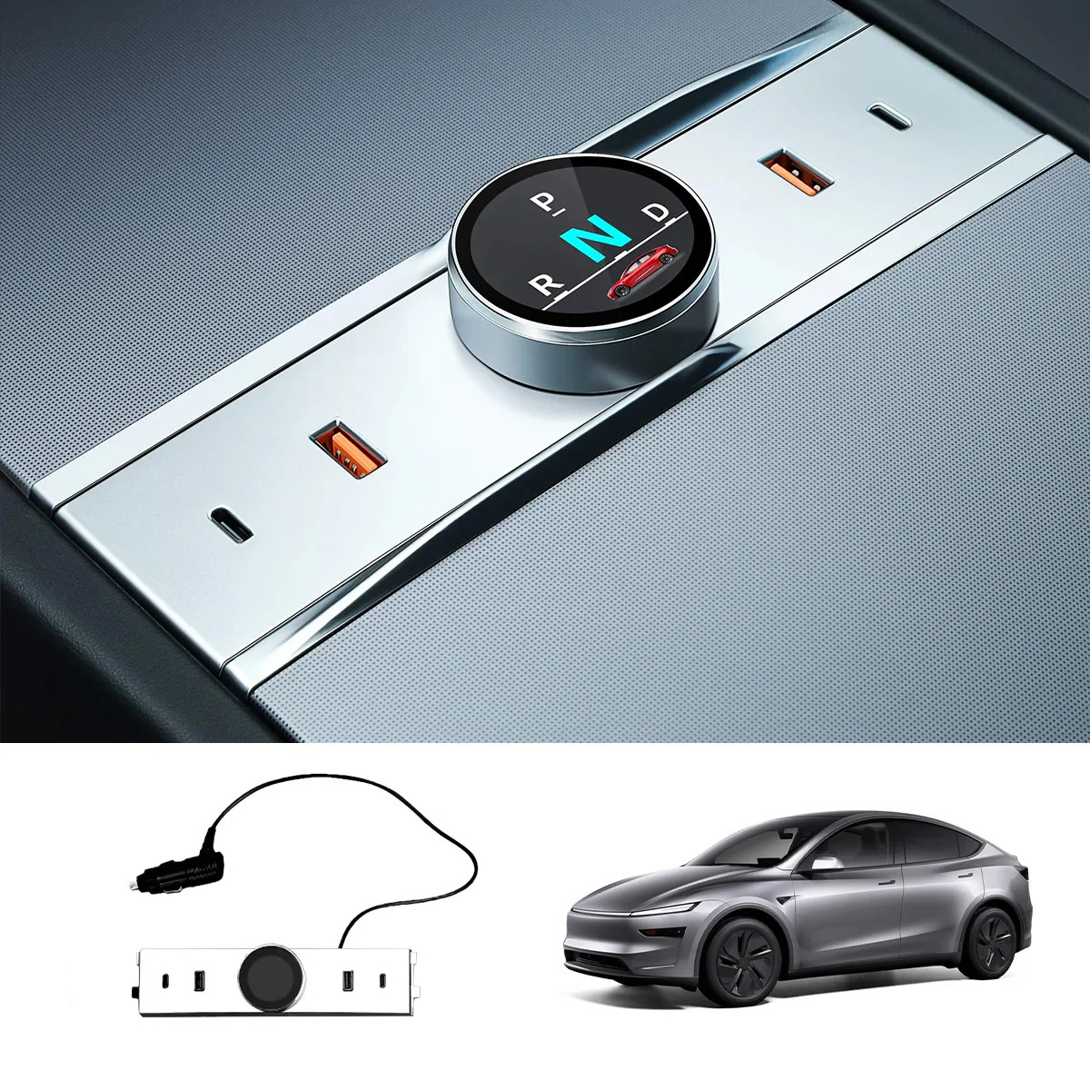Tesla Model Y USB Docking Station with Gearshift-image