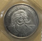 1992 1 Troy Oz .999 Silver Round “Merry Xmas”, in its Original Sealed Pouch!!