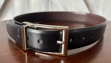 CHAPS Black Leather Dress Belt Size Small Womens 22-24 Inch Waist NWOT